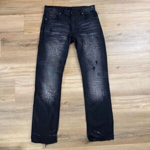 Vintage Y2K Marc Ecko Black Denim Jeans Size 34 2000s Streetwear Hip Hop Skater